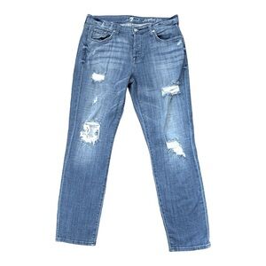 7 For All Mankind Josefina Skinny Boyfriend Jeans Size 28